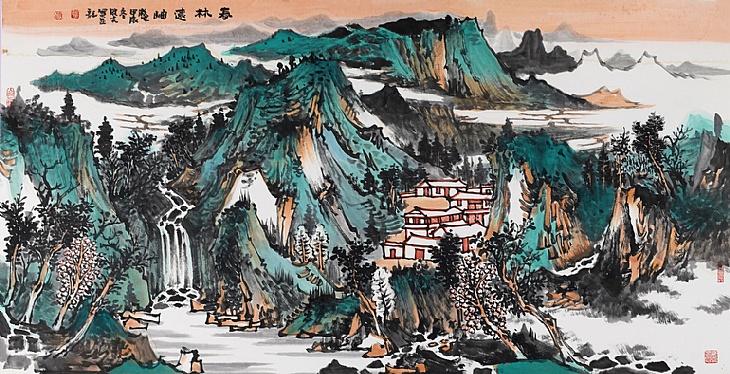 122、《春林远岫》（已售）