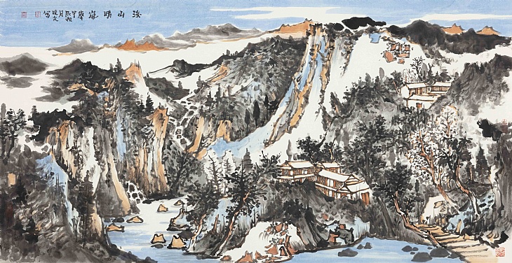 1、《溪山晴岚》