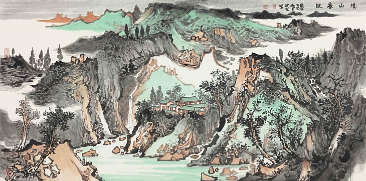 22、《溪山春晓》