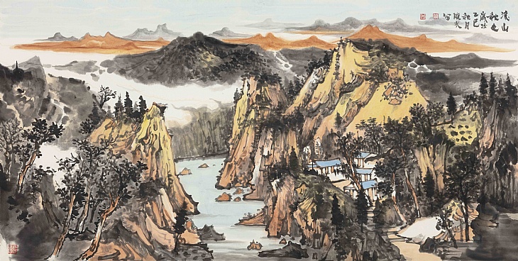 34、《溪山秋色》