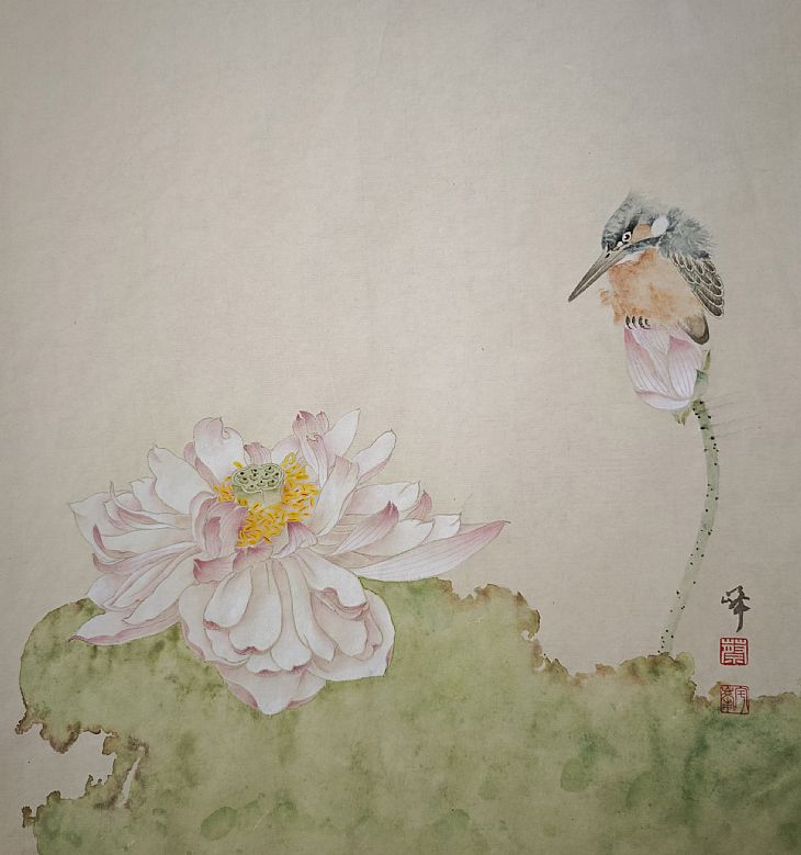 《夏荷闲望》